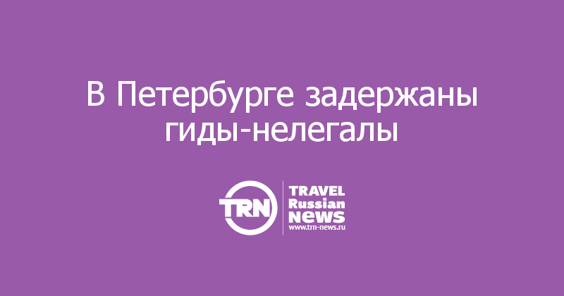 В Петербурге задержаны гиды-нелегалы