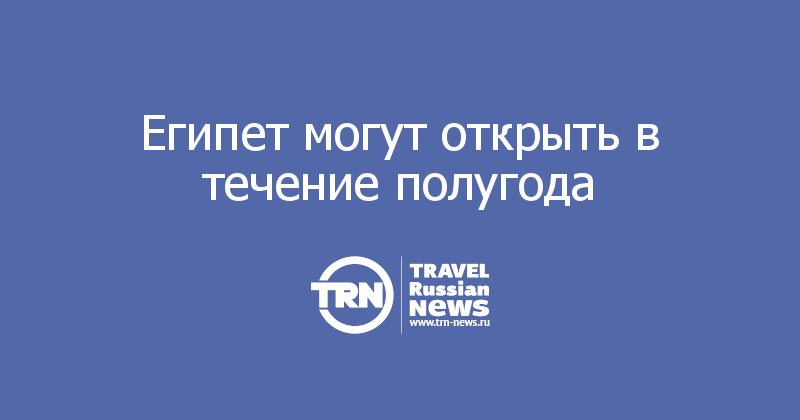 Египет могут открыть в течение полугода