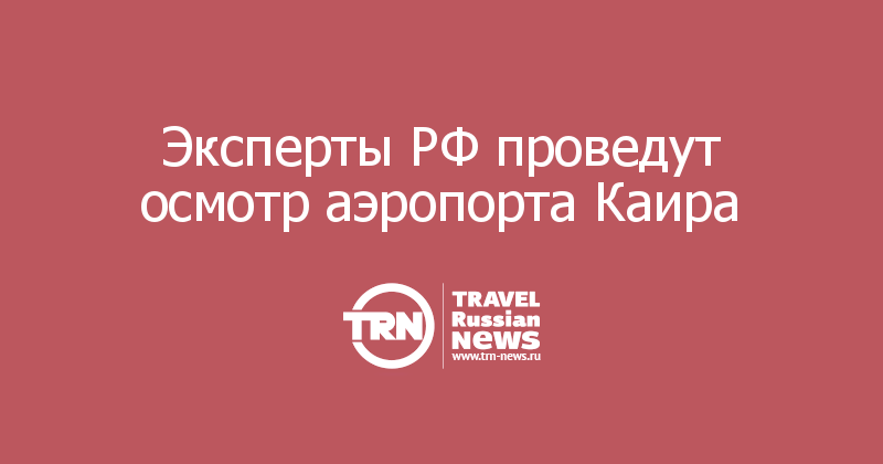 Эксперты РФ проведут осмотр аэропорта Каира 