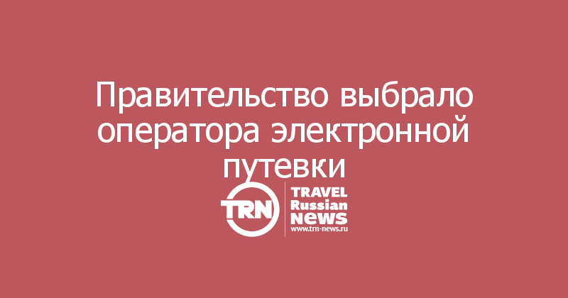 Правительство выбрало оператора электронной путевки