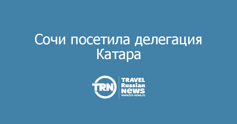 Сочи посетила делегация Катара