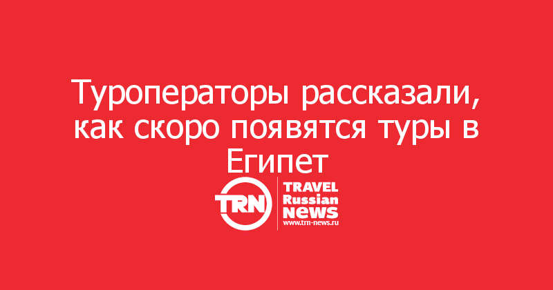 Туроператоры рассказали, как скоро появятся туры в Египет